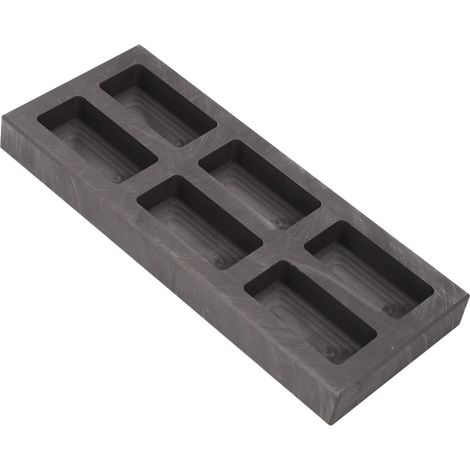 Moule à lingots en graphite à six trous, résistant à l'usure et aux hautes températures, adapté aux matériaux argent et or. (1/5)