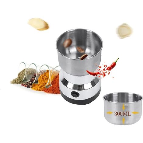 Moulin à café électrique pour grains de café, avec une mouture pratique pour l'espresso, le café filtre, à la maison, au bureau et en voyage.-AquaForge (1/5)