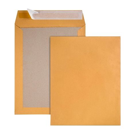 Pochette dos carton kraft brun 120 g GPV sans fenêtre - Boîte de 100