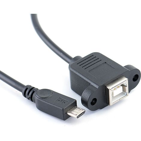 Mit dem Micro-USB-auf-USB-B-Buchse-Adapter mit Gewinde kann ein Micro-USB-Ladeverlängerungskabel an den Druckeranschluss angeschlossen werden. (1/5)