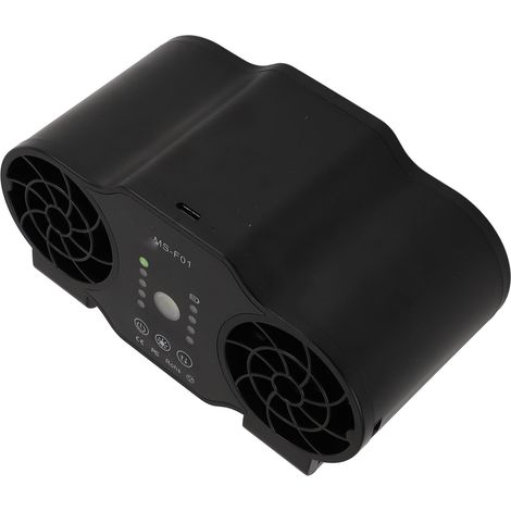 Ventilateur de taille portable rechargeable par USB, flux d'air puissant, rotation avant/arrière, idéal pour le camping et les activités de plein air (5000 mAh). (1/5)
