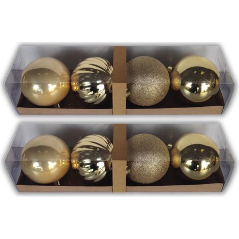 Palline di natale 12 cm confezione da 4 pezzi colore argento ideali per decorare albero e ambiente festivo