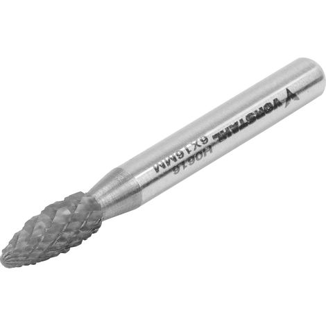 Fraise carbure haute vitesse YG8 flamme H0616M06 6x16mm FI 6mm Vorstahl (1/5)