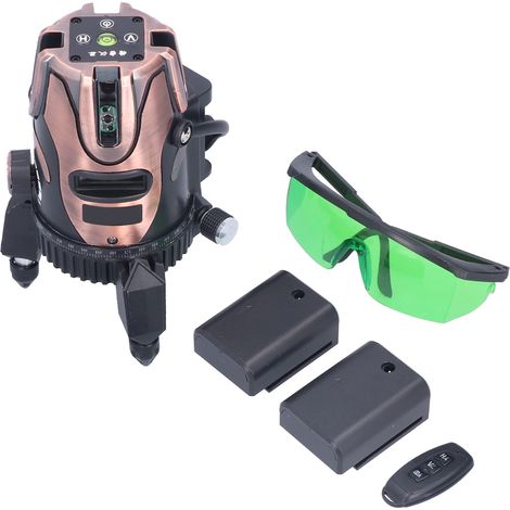 Niveau laser télécommandé avec télécommande, niveau à lumière verte extérieur, projecteur de ligne laser, dispositif de pose de carrelage et de fixation murale (ligne spéciale pour charges lourdes) à (1/5)