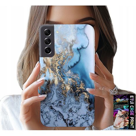 Custodia per Samsung Galaxy S21 - fantasia effetto marmo + vetro (1/5)