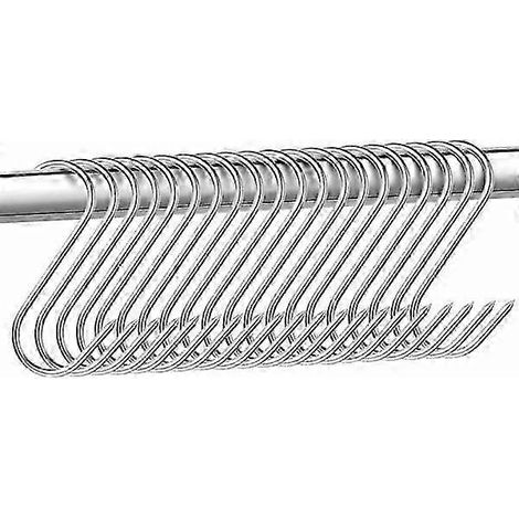 Lot de 15 crochets de boucher en acier inoxydable, crochets de boucher de 15 cm, S-Sha (1/5)