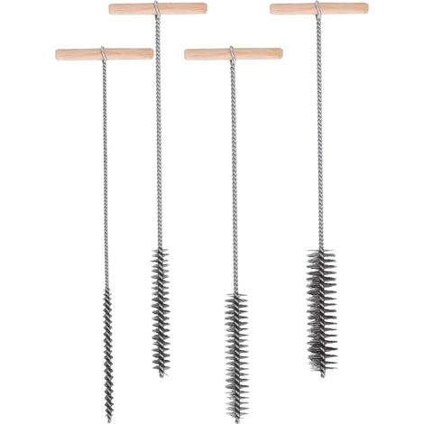 4pcs 300mm Metal Stove Pipe Brush 8mm/12mm/16mm/20mm, Chimney Brush for Difficult Corners, Maintenance Boiler and Pellet Stove (1/5)