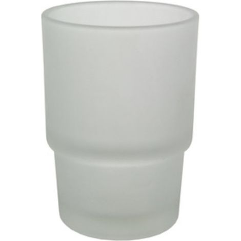 BICCHIERE RICAMBIO PORTASPAZZ. SATINATO TONDO- RUBINETTERIE ASSOCIATE- 1,0 pz