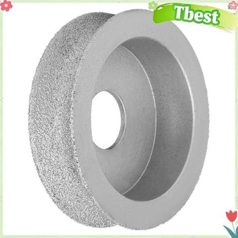 Tbest Meule diamantée brasée Roue Abrasive Concave de meule de diamant brasée de 7.3 cm pour outillage decoupe Meule concave 1.5 (1/4)