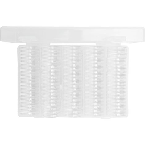 100 Capsules Transparentes pour Pièces de 17/20/25/27/30mm - Boîte de Rangement et Protection (1/5)