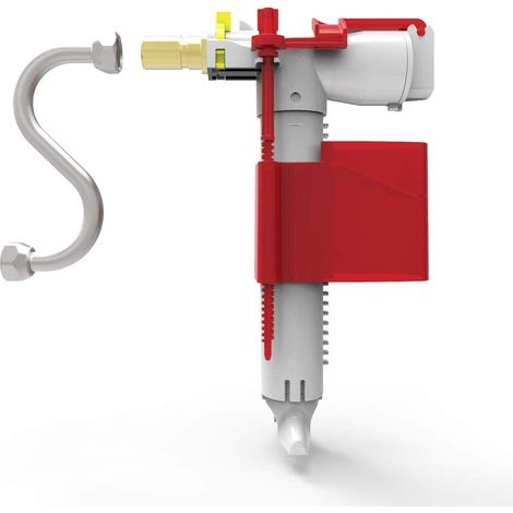 25001.00.S000 Válvula de llenado universal con manguera en forma de Z, capacidad de 3,6 l/min, latón, gris (1/2)