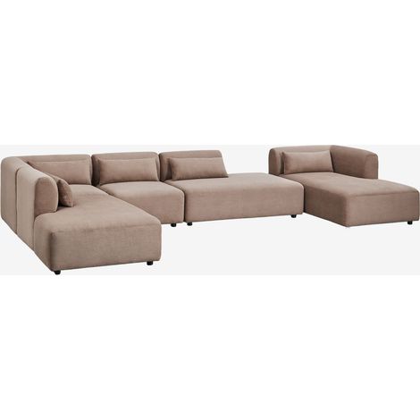 Sofá modular chaise longue derecho de 5 piezas con doble diván Fogler SKLUM             
