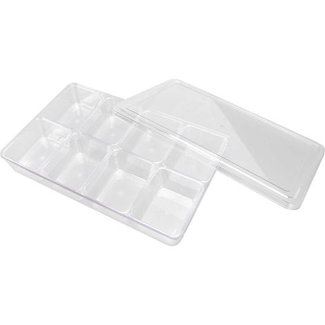 Boîte à condiments classée, résistante à la chaleur, grande capacité, en plastique, distributeur de condiments pour céréales, 8 compartiments (1/5)