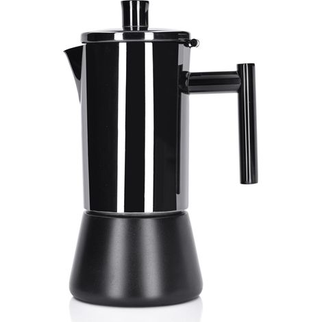 Cafetera barista Duka de acero negro con capacidad para 10 tazas (1/5)