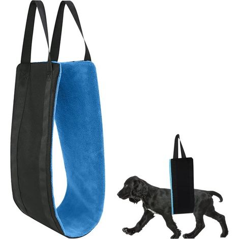 Sacco a pelo per cani da viaggio - Offre supporto durante le passeggiate - 134x16 cm - Blu (1/5)