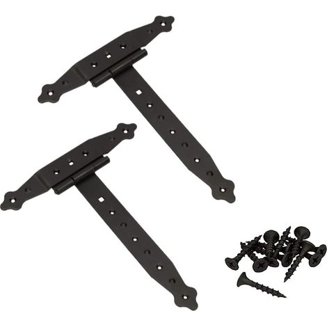 KOTARBAU Lot de 2 pentes croisées 250 mm - Ruban de magasin - Plaque de construction - Ferrure de porte - Raccord en bois - Charnière en T - Revêtement par pulvérisation (1/5)