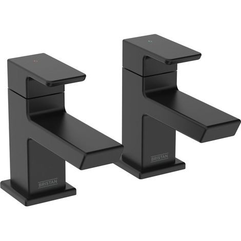 Bristan Cobalt Bath Taps Pair Pillar Mounted - Black (1/5)
