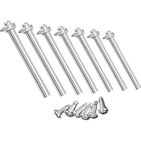 Healeved Lot de 7 écrous et rivets en fer pour axes ventilateurs pliants, polis ronds, structure