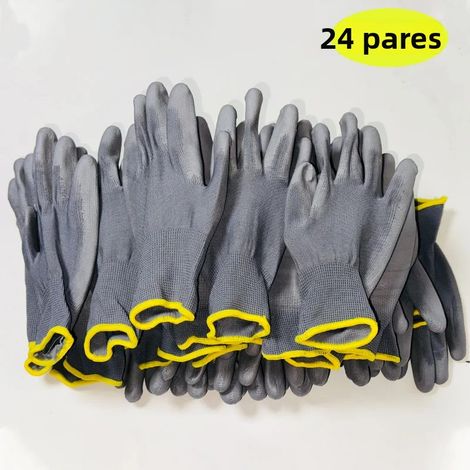 Gants de sécurité rigides en polyuréthane enduit (Gris 24L), unisexes (1/5)