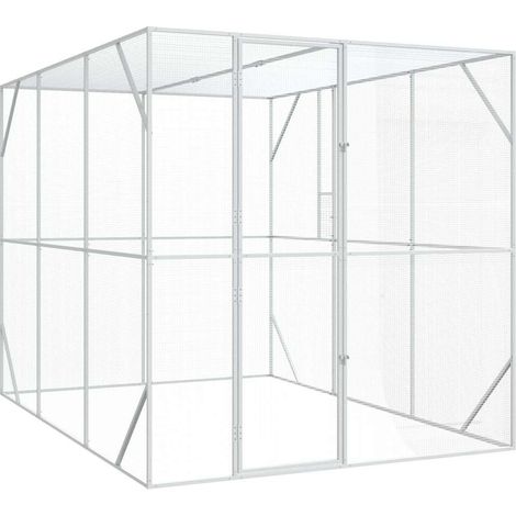 Cage pour oiseaux Anthracite 210 x 304 x 213 cm Acier galvanisé