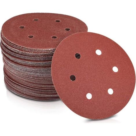 Dischi abrasivi da 10x40/60/80/120/180/240/400/600/800/1000/grana Ø 150mm Carta abrasiva velcro per levigatrici orbitali