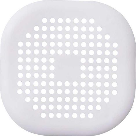 Cache-bonde en silicone 4 pièces Blanc Gris Crépine de comptoir de cuisine avec ventouse Crépine de baignoire Crépine de comptoir de cuisine et de salle de bain