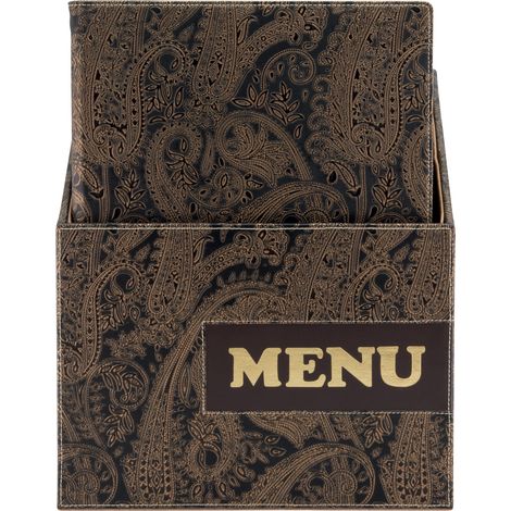 Carte Menus de la gamme Design A4 (x10) plus BOX, 1 double insert inclus avec chaque menu (présente 4 pages A4) - Securit