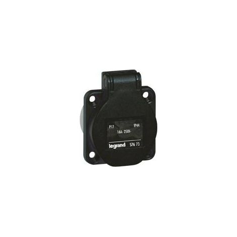 Legrand – Prise tableau 16 ampères 2p+t ip54 noir – Montage en tableau sur plastrons pleins – Plastique résistant – Tension 250V (1/3)