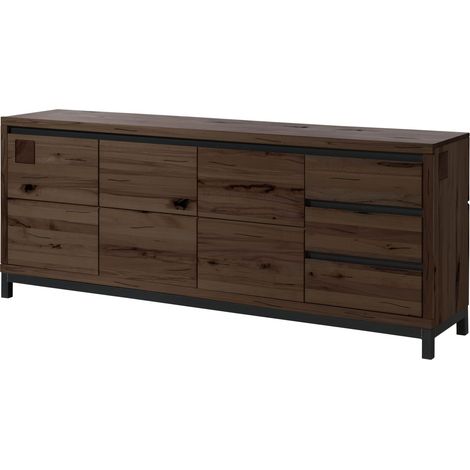 Sideboard Kernbuche 210x45x85 tabacco braun geölt VILLANDERS 252