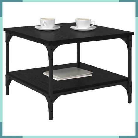 Table basse - 881901 - Chêne noir - Bois d'ingénierie - Carré 55 x 55 x 40 cm (1/5)