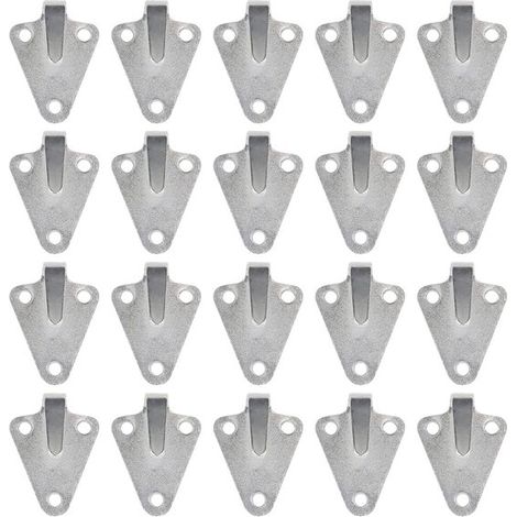 20 ganchos con tres agujeros para lonas y remolques, ganchos de montaje de hierro fundido galvanizado para remolques de turismos. (1/2)