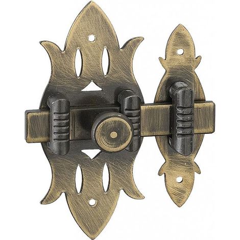 Chiavistello RUSTIQUE in ottone patinato, 40 x 90 mm – THIRARD