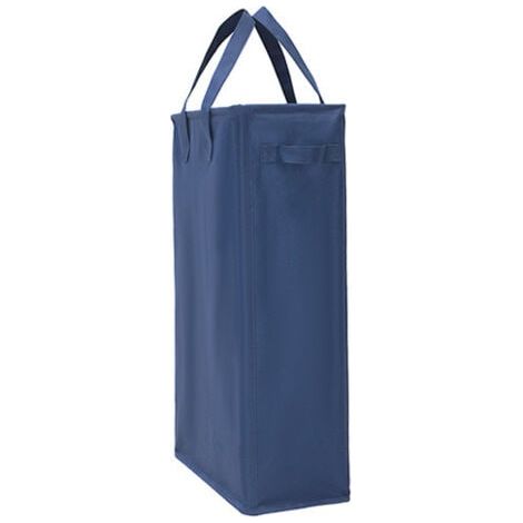 45L Paniers à Linge avec Poignées(Bleu Foncé), Pliable Panier à Linge Mince Sac à Linge en Tissue Oxford Rectangulaire Corbeilles à Linge Sac de Rangement pour Salle de Bain 39x19x60CM (1/5)