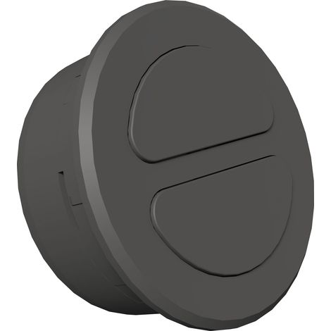 Siro PushPower Druckschalter Mini 35 2-fach schwarz - 2-Kanal Funkschalter, kabellos, batterielos, für PushPower Empfänger (1/5)