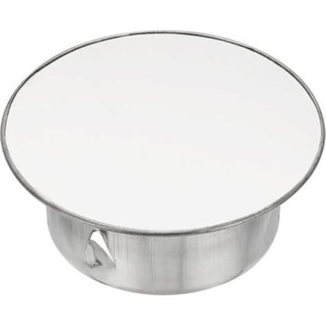 Copertura per camino, guarnizione regolabile, copertura con foro rotondo, adatta per tubi di diametro 90 mm, argento - 1 pezzo (1/5)