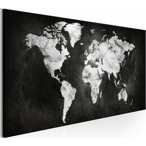 Tableau monde bicolore - 135 x 45 cm (1/4)