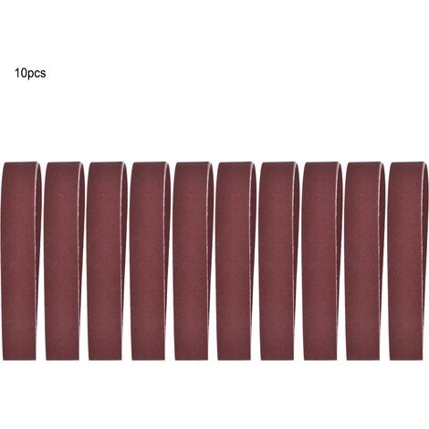 10 bandes abrasives de 760 x 25 mm, 30 x 1 pouce, pour ponceuse, grain 240-1000 (600) (1/5)