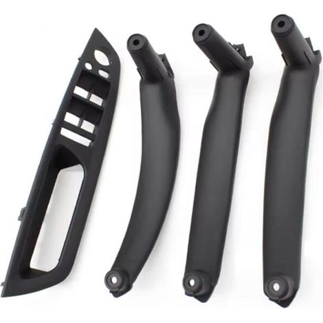 Baguettes antidérapantes pour poignées de porte intérieures sur BMW E70, E71, X5 et X6 (2007-2014) avec conduite à gauche - Noir