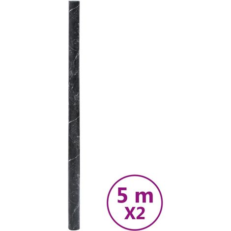 Autocollants auto-adhésifs pour meuble noir marbré 90x500cm PVC