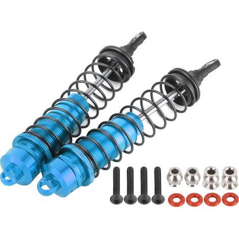 Amortisseur Arriere - Pour Voiture Télécommandée 1/10 - En Alliage D'aluminium - Bleu - 2 Pièces (1/5)