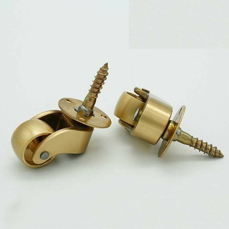 DPZO 4pcs roulettes pivotantes, roulettes pour Meubles en Laiton, roulettes de Transport,roulement Silencieux, pour Meubles, appareils & équipements,-DPZO