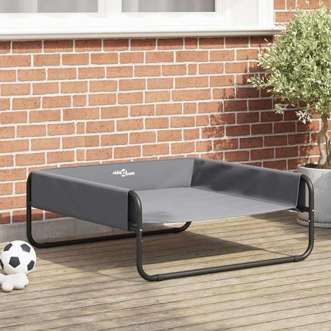 Hundebett Hellgrau 85 x 85 x 33 cm Stahl