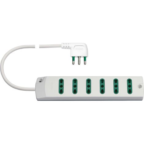 VIMAR - 00406.CC.B Presa mult. 6P17/11+ S17 90° bianco