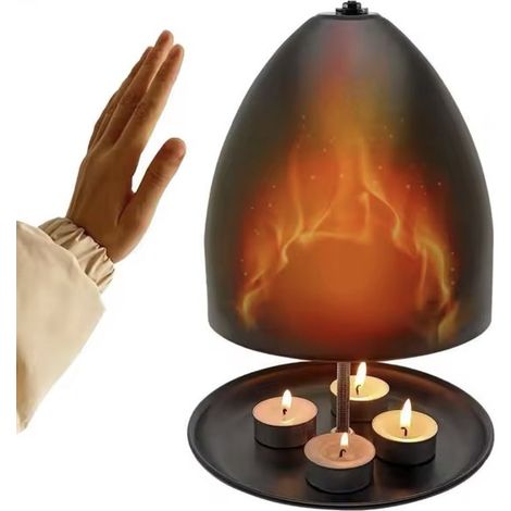 Poêle à bougie chauffe-plat - Porte-bougie chauffe-plat - Poêle - Métal - Chauffe-bougie - Bougie chauffe-plat - Bougie chauffe-plat - Hiver - Été - Terrasse (1/5)