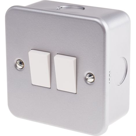 Rs Pro – Interrupteur va et vient composable gris – Montage en surface – Indice de protection IP20 – 6A pour installations électriques (1/2)