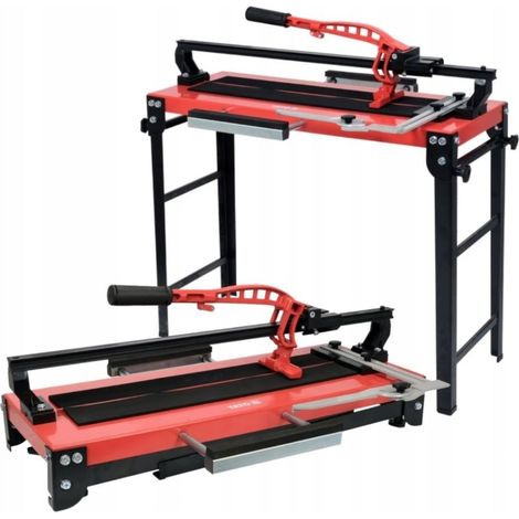 Fliesenschneidmaschine Fliesenschneider Fliesentrennmaschine Doppelschienen Schnittlänge von 600mm mit ausklappbaren Beinen