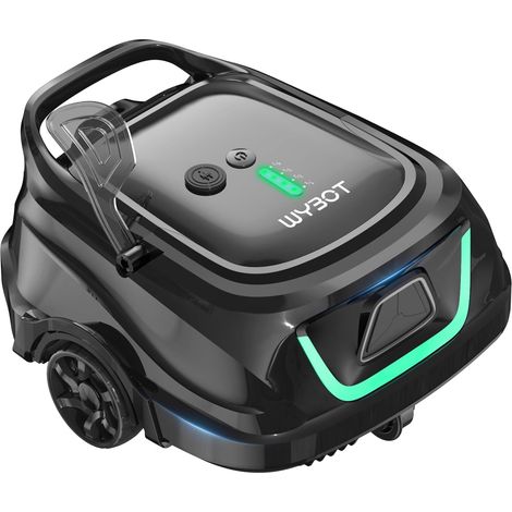 Robot Piscine sans Fil pour Piscines Hors-Sol, Aspirateur Automatique, Robot Piscine 120 Min Autonomie, Double Filtration, LED, Charge 2,5h, 4 Modes