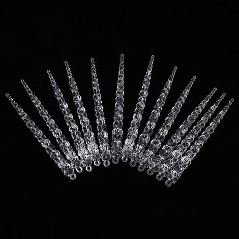 12 glaçons en acrylique pour décorations de sapin de Noël, de mariage et de fêtes, 14,8 cm (1/5)