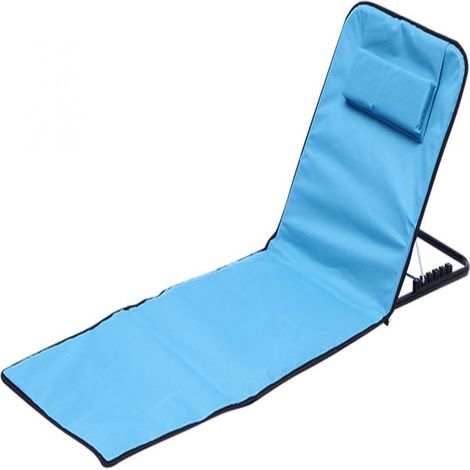 Chaise De Plage, Tapis De Plage, Transat Confortable 145 Cm, Tapis De Plage Pliable avec Dossier Réglable, Chaise De Plage Pliable Léger, Tapis De Repos (1/5)