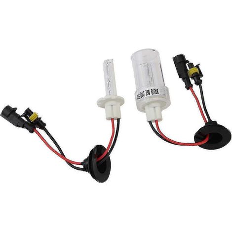 Paquete de 2 bombillas de xenón H1 de 100 W y 6000 K de alto brillo para faros de coche. (1/5)